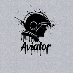 Свитшот хлопковый мужской Авиатор черной краской, цвет: меланж — фото 2
