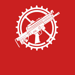 Свитшот хлопковый мужской Шестерёнка и автомат, цвет: красный — фото 2