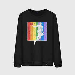 Свитшот хлопковый мужской Play basket, цвет: черный