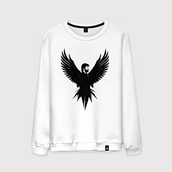Свитшот хлопковый мужской Крылатый Чак Норрис, цвет: белый