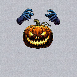 Свитшот хлопковый мужской Зловещая лампа Джека, цвет: меланж — фото 2