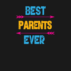 Свитшот хлопковый мужской Лучшие родители на свете, цвет: черный — фото 2