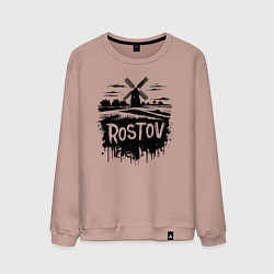 Мужской свитшот Ростов поле с мельницей