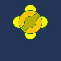 Свитшот хлопковый мужской Графический фантастический элемент, цвет: тёмно-синий — фото 2