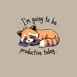 Свитшот хлопковый мужской Очень ленивый нот, цвет: миндальный — фото 2