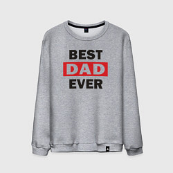 Свитшот хлопковый мужской Лучший папочка, цвет: меланж