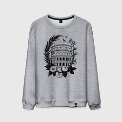Свитшот хлопковый мужской Колизей в цвету: аромат Италии, цвет: меланж