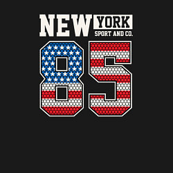 Свитшот хлопковый мужской New York 85, цвет: черный — фото 2