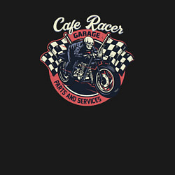 Свитшот хлопковый мужской Cafe racer garage, цвет: черный — фото 2