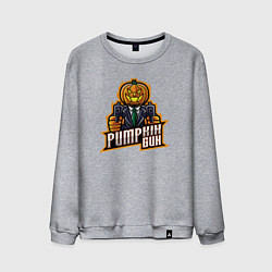 Свитшот хлопковый мужской Pumpkin gun, цвет: меланж