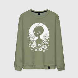 Свитшот хлопковый мужской Лунный странник, цвет: авокадо