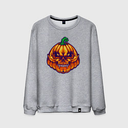 Свитшот хлопковый мужской Ghost pumpkin, цвет: меланж