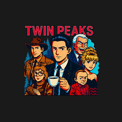 Свитшот хлопковый мужской Twin Peaks Multi, цвет: черный — фото 2