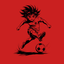 Свитшот хлопковый мужской Футбольная атака аниме, цвет: красный — фото 2