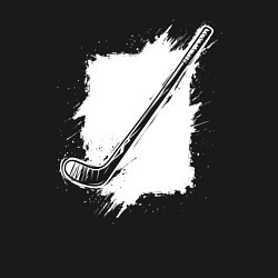 Свитшот хлопковый мужской Хоккейная клюшка в квадрате, цвет: черный — фото 2