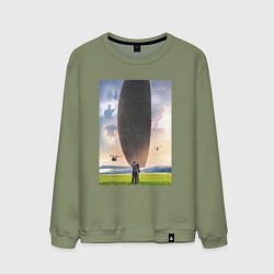 Свитшот хлопковый мужской Прибытие, цвет: авокадо