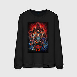 Свитшот хлопковый мужской Герои финала Загадочные события, цвет: черный