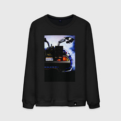 Свитшот хлопковый мужской Out a time, цвет: черный