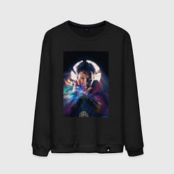 Свитшот хлопковый мужской Стрэндж, цвет: черный