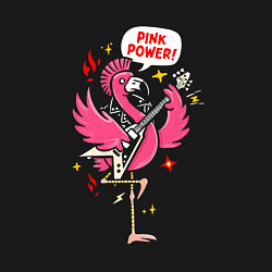 Свитшот хлопковый мужской Панк-рок фламинго, цвет: черный — фото 2