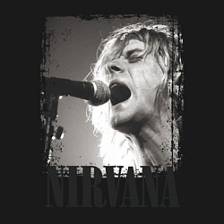 Свитшот хлопковый мужской Кобейн поет, цвет: черный — фото 2