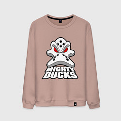 Свитшот хлопковый мужской HC Anaheim Ducks, цвет: пыльно-розовый