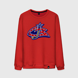 Свитшот хлопковый мужской HC Columbus Blue Jackets, цвет: красный