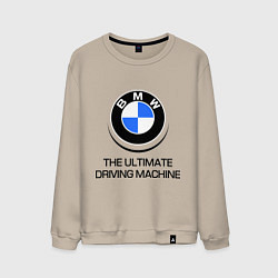 Свитшот хлопковый мужской BMW Driving Machine, цвет: миндальный