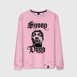 Свитшот хлопковый мужской Snoop Dogg Face, цвет: светло-розовый
