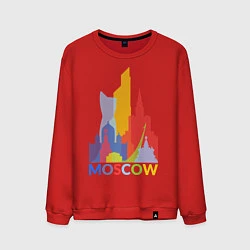 Свитшот хлопковый мужской Moscow Colors, цвет: красный