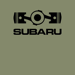 Свитшот хлопковый мужской Subaru, цвет: авокадо — фото 2