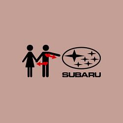 Свитшот хлопковый мужской I love subaru, цвет: пыльно-розовый — фото 2