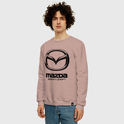 Свитшот хлопковый мужской Mazda Zoom-Zoom, цвет: пыльно-розовый — фото 2