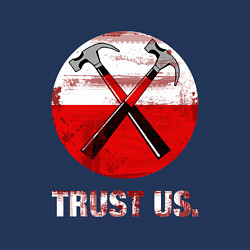 Свитшот хлопковый мужской Pink Floyd: Trust us, цвет: тёмно-синий — фото 2