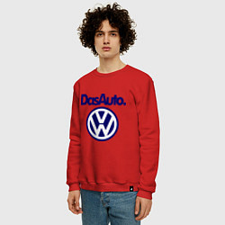 Свитшот хлопковый мужской Volkswagen Das Auto, цвет: красный — фото 2