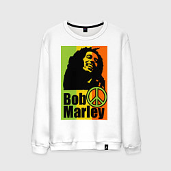 Свитшот хлопковый мужской Bob Marley: Jamaica, цвет: белый