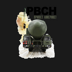 Свитшот хлопковый мужской РВСН: Привет Америке, цвет: черный — фото 2