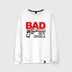 Свитшот хлопковый мужской Bad boy Danila, цвет: белый