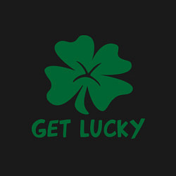 Свитшот хлопковый мужской Get lucky, цвет: черный — фото 2