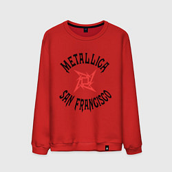 Свитшот хлопковый мужской Metallica: San Francisco, цвет: красный