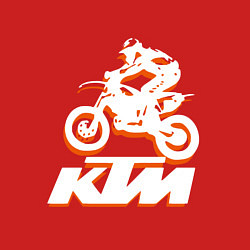 Свитшот хлопковый мужской KTM белый, цвет: красный — фото 2