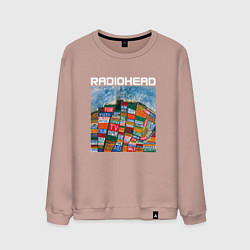 Свитшот хлопковый мужской Radiohead, цвет: пыльно-розовый