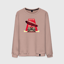 Свитшот хлопковый мужской LZ: Mothership, цвет: пыльно-розовый