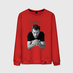 Свитшот хлопковый мужской House Brain, цвет: красный