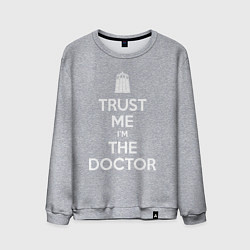 Свитшот хлопковый мужской Trust me Im the doctor, цвет: меланж