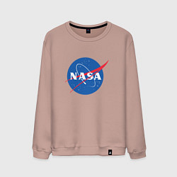 Свитшот хлопковый мужской NASA: Logo, цвет: пыльно-розовый