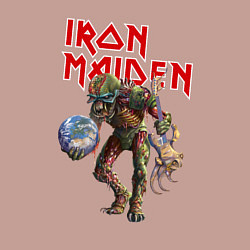 Свитшот хлопковый мужской Iron Maiden: Zombie, цвет: пыльно-розовый — фото 2