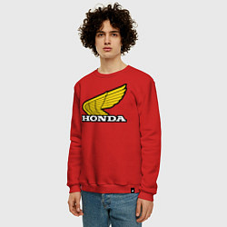Свитшот хлопковый мужской Honda, цвет: красный — фото 2