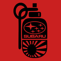 Свитшот хлопковый мужской Subaru, цвет: красный — фото 2