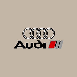 Свитшот хлопковый мужской Audi, цвет: миндальный — фото 2